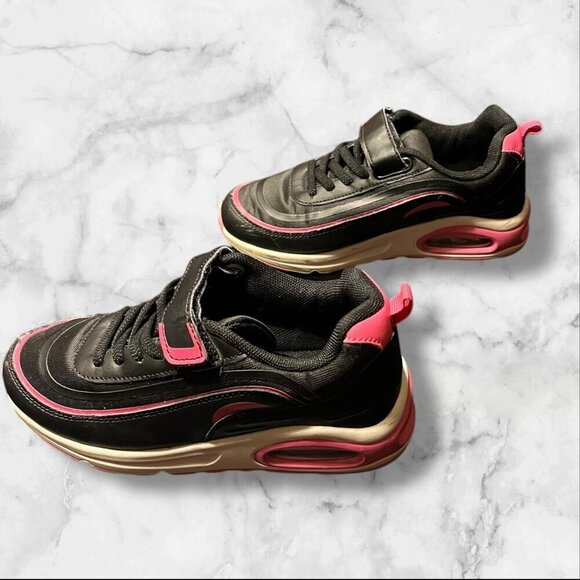 Fuse 53 Black & Pink Girls Athletic Sneakers Size 1 - Picture 10 of 13